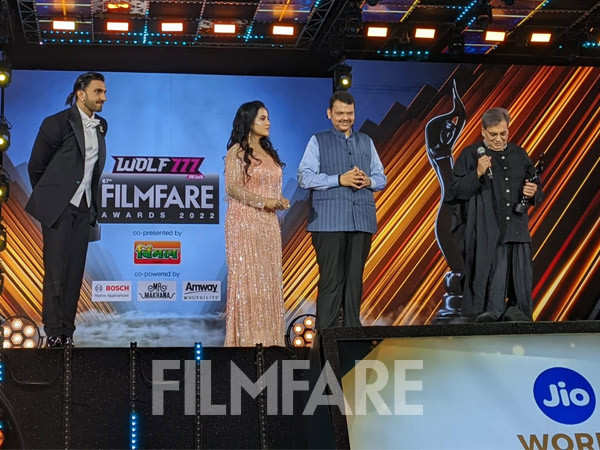 Subhash Ghai wins the Filmfare Lifetime Achievement award at the 67th Filmfare Awards 2022