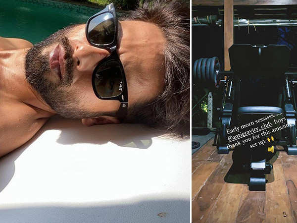 Shahid Kapoor has an amazing set up for a great workout session in Goa